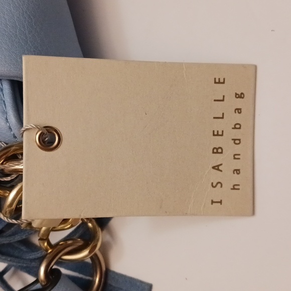 Isabelle size small women's crossbody bag in light blue. - Picture 12 of 17